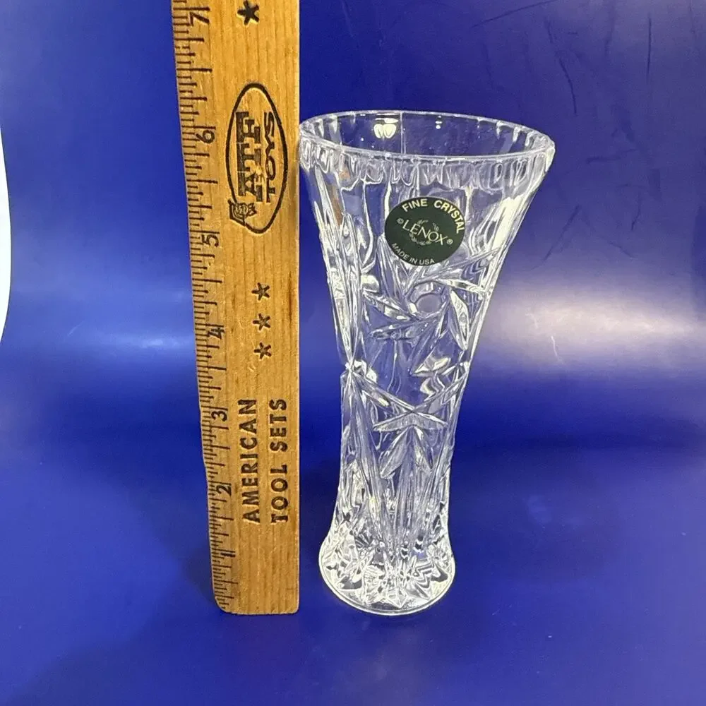 Lenox Fine Crystal Vase 6” Made In U.S.A. EUC
